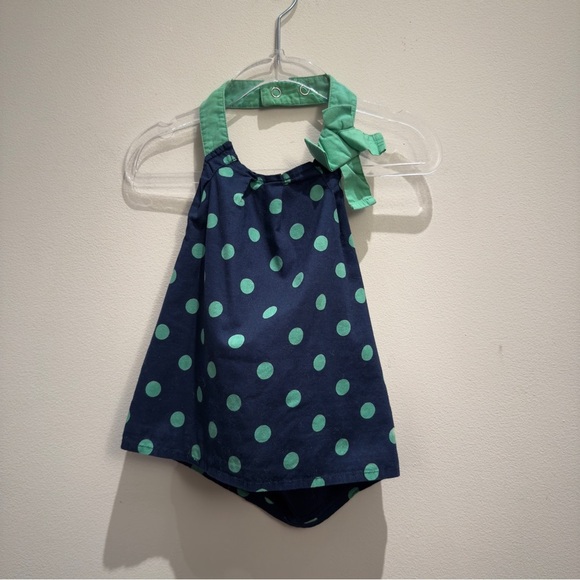Old Navy Navy Blue & Green Polka Dot 18-34 Months - Picture 1 of 4